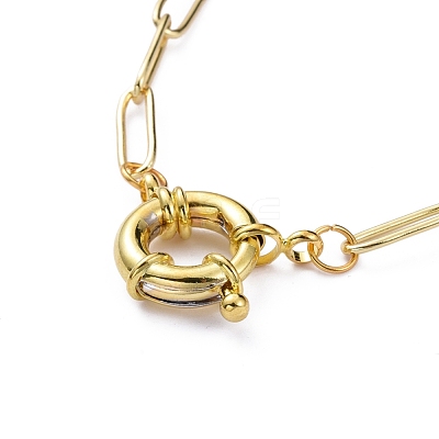 Brass Paperclip Chain X-NJEW-JN02859-1
