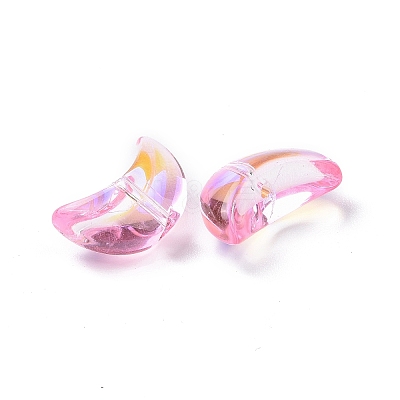 Transparent Electroplate Glass Beads GLAA-F122-01-1