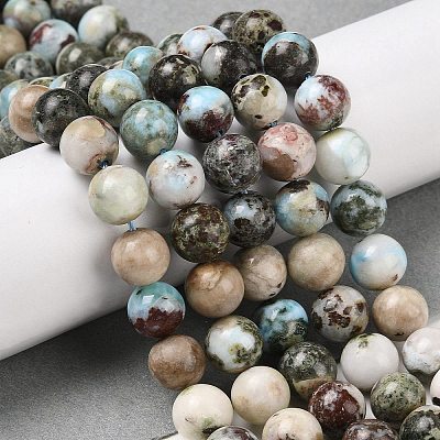 Natural Larimar Beads Strands G-P524-A02-03-1