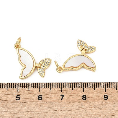 Brass Micro Pave Cubic Zirconia Pendants KK-U058-08G-02-1