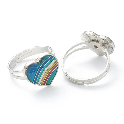 Adjustable Iron Finger Rings RJEW-B032-10P-1