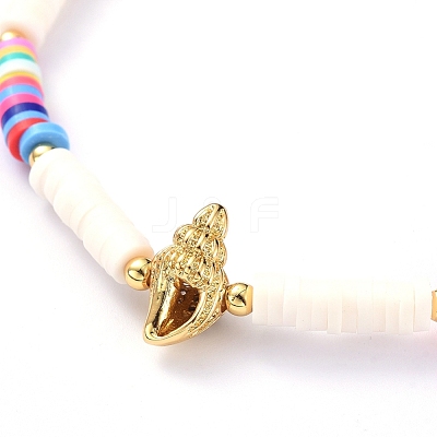 Handmade Polymer Clay Heishi Bead Stretch Bracelets BJEW-JB05078-01-1