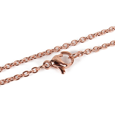 304 Stainless Steel Cable Chain Necklace Making STAS-P045-01-1
