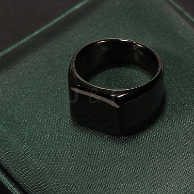 Square 304 Stainless Steel Finger Rings WGB1DFB-05-1