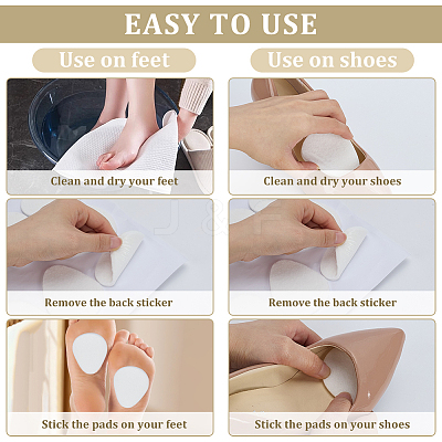 Front Foot Pad Thickened Felt Half Size Heel Pad AJEW-WH0818-010B-1