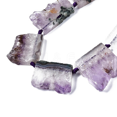 Natural Druzy Amethyst Beads Strands G-T133-14-1