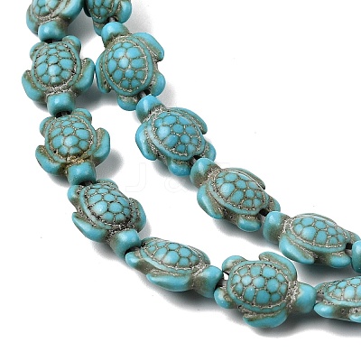 Synthetic Turquoise Beads Strands G-E456-35D-8x10mm-03-1