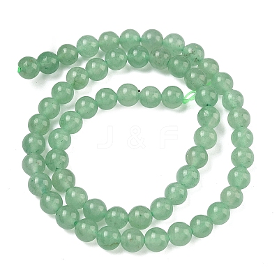 Natural Green Aventurine Beads Strands GSR6mmC024-1