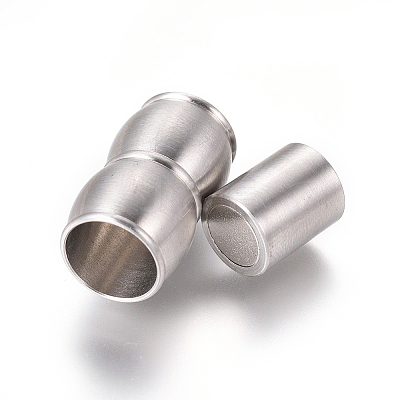 Tarnish Resistant 304 Stainless Steel Magnetic Clasps with Glue-in Ends STAS-I120-38P-1