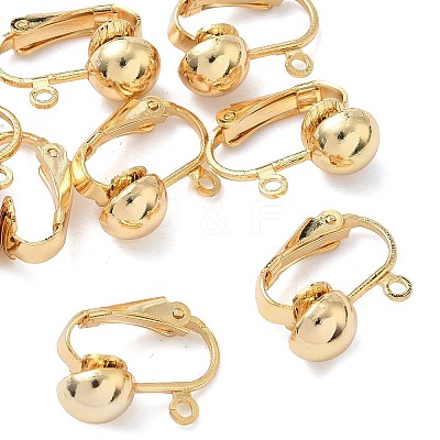 SHEGRACE Brass Clip-on Earring Findings XGR0066G-53G-1