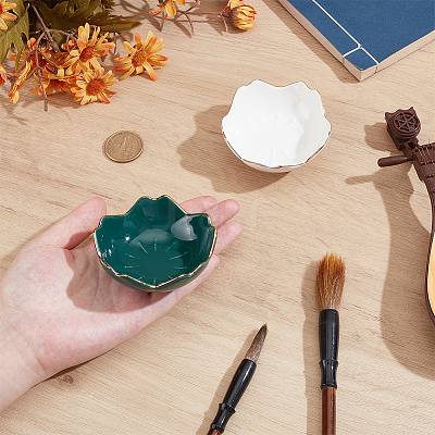 2Pcs 2 Colors Porcelain Brush Holder OFST-PH0001-06A-1