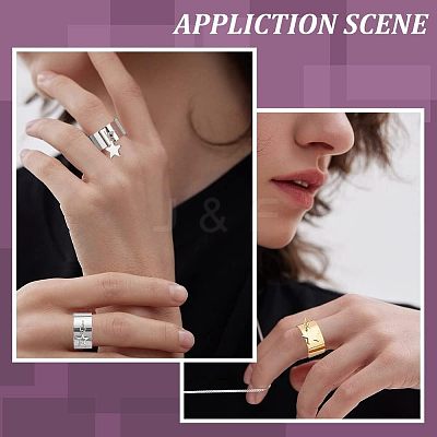 DIY Star Charm Cuff Ring Making Kit DIY-UN0003-68-1