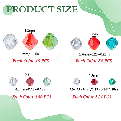 Transparent Glass Beads Sets EGLA-HY0001-20-1