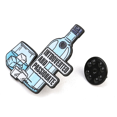 Vodka INTROVERTED AND PASSIONATE Enamel Brooches JEWB-I063-02EB-05-1