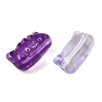 Transparent Handmade Lampwork Beads LA-CBA3B34-01-1