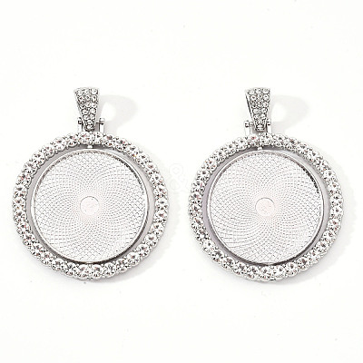 Alloy Pendant Cabochon Settings Y-PALLOY-S107-005P-RS-1