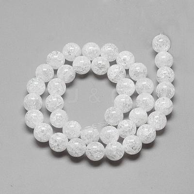 Natural Crackle Quartz Crystal Beads Strands G-R439-26-6mm-1