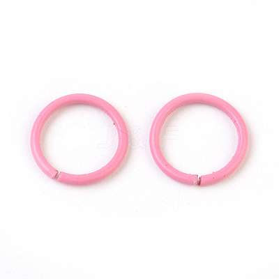 Spray Painted Iron Open Jump Rings IFIN-F149-B11-1