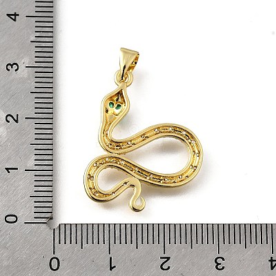 Brass Micro Pave Cubic Zirconia Pendants KK-Q066-08C-G-1