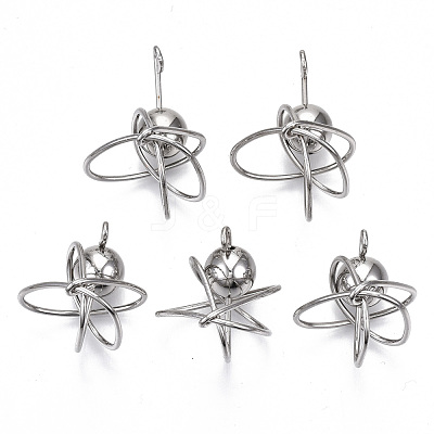 Rack Plating Alloy Wire Wrapped Pendants PALLOY-S132-152P-RS-1