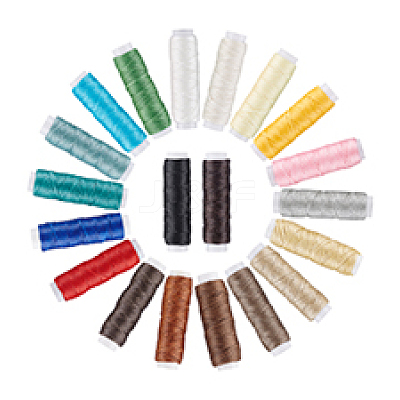 20 Rolls 20 Colors Flat Waxed Polyester Cord YC-PH0001-53-1