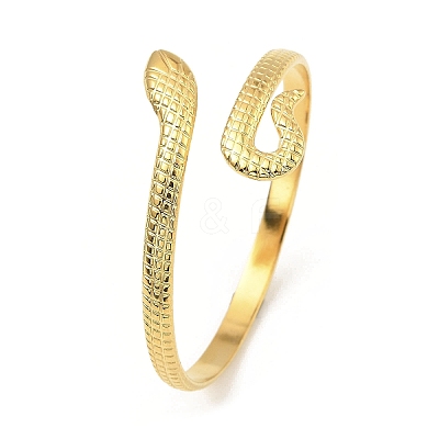 304 Stainless Steel Cuff Bangles BJEW-P302-03G-1