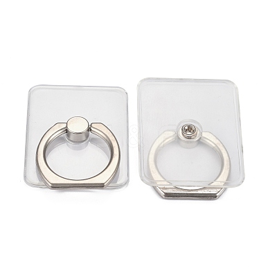 Transparent Plastic Cell Phone Ring Holder AJEW-F048-04P-1