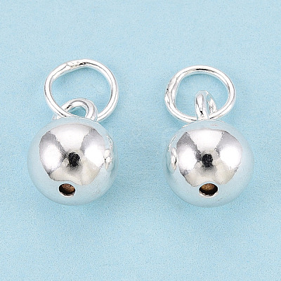925 Sterling Silver Round Ball Charms STER-T008-25S-01-1