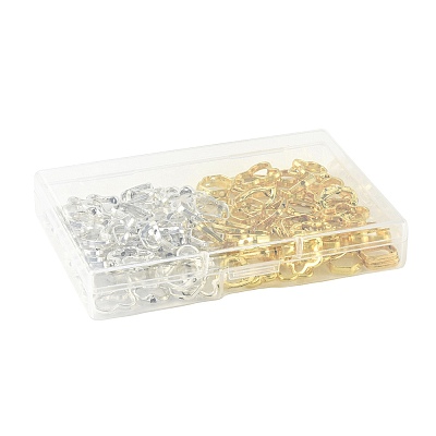 100Pcs 10 Styles Alloy Bead Frame FIND-FS0004-92-1