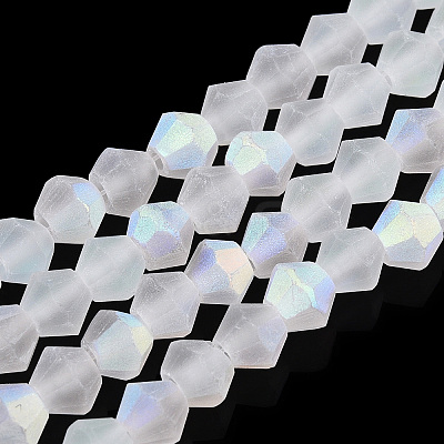 Imitate Austrian Crystal Bicone Frosted Glass Beads Strands EGLA-A039-T2mm-MB13-1