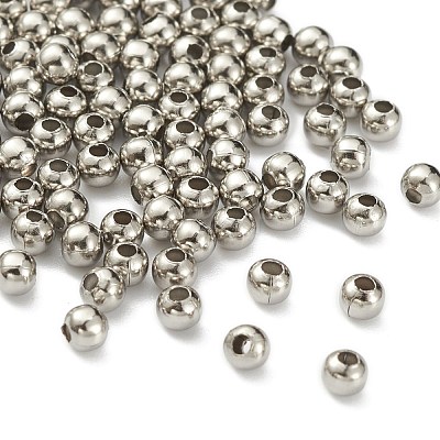Tarnish Resistant 304 Stainless Steel Hollow Round Seamed Beads STAS-R032-3mm-1