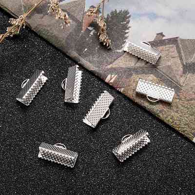 Iron Ribbon Crimp Ends X-E183-S-1