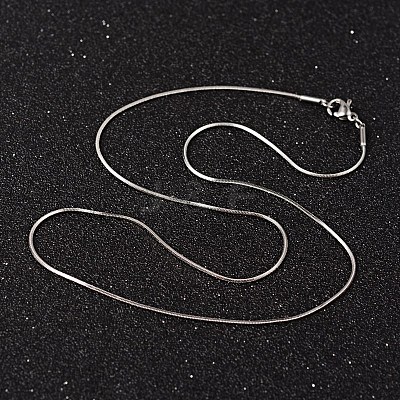 Non-Tarnish 304 Stainless Steel Snake Chain Necklaces X-NJEW-O096-16-1
