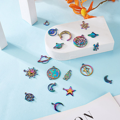 38Pcs 19 Style Alloy Charms FIND-KS0001-24-1