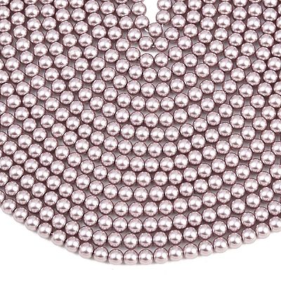 Eco-Friendly Dyed Glass Pearl Round Beads Strands HY-A002-6mm-RB017-1