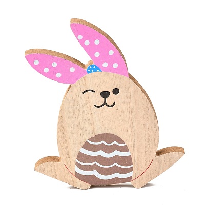 Easter Theme Natural Wood Display Decorations LS-AJEW-P087-A06-1