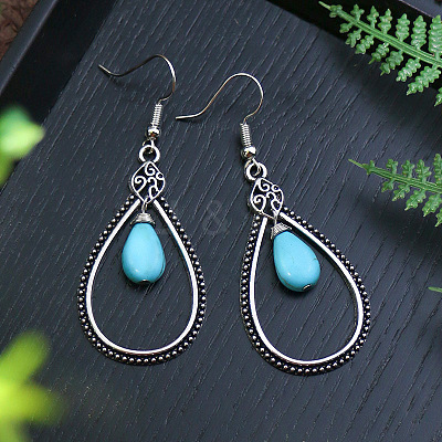 Elegant and Stylish Turquoise Earrings with Unique Personality Charm FF3029-6-1