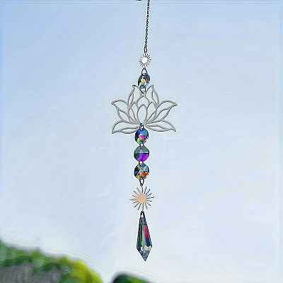 Metal Lotus Hanging Ornaments PW-WG2896E-02-1