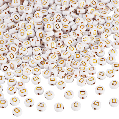 500Pcs Plating Acrylic Beads PACR-TADJ0001-01D-1