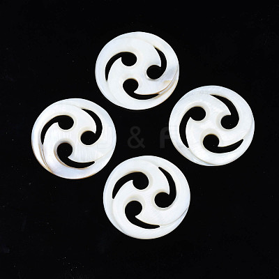 Natural Freshwater Shell Cabochons SHEL-S276-162-1