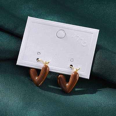 Brass Heart Hoop Earrings EJEW-R013-03G-1