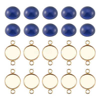 20Pcs 304 Stainless Steel Cabochon Connector Settings DIY-TA0015-44A-1