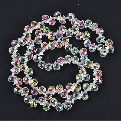 Electroplate Glass Beads Strands EGLA-D030-17X-1