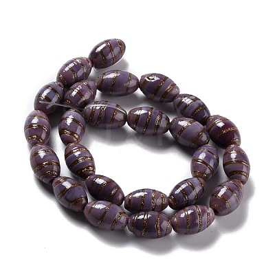 Handmade Gold Sand Lampwork Beads LAMP-F020-35E-1