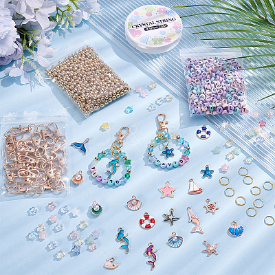 DIY Keychain Making Findings Kits DIY-BM0002-84-1