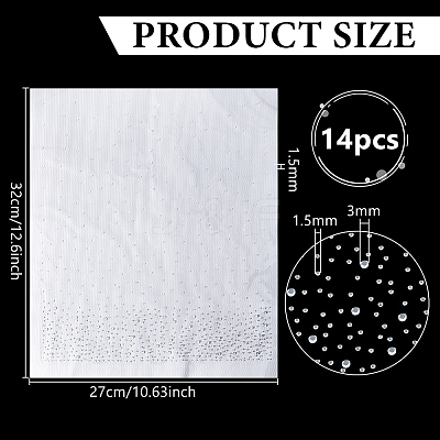 14Pcs Glass Rhinestone HTV Transfer Vinyl Sheets DIY-FG0010-29A-1