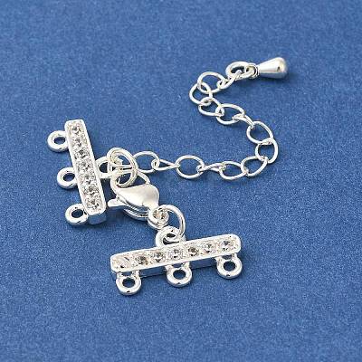 Rack Plating Brass Lobster Claw Clasps KK-F883-18S-1