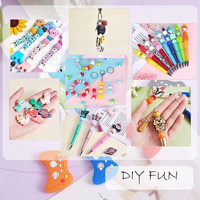 20Pcs Mushroom Silicone Focal Beads JX901F-1