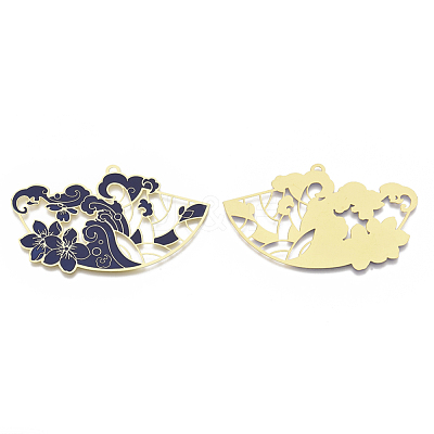 Brass Enamel Big Pendants KK-N223-06-1