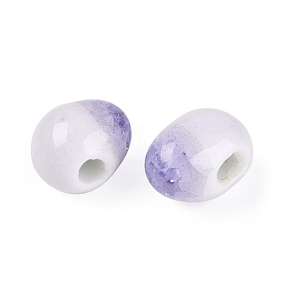Handmade Porcelain Crackle Beads PORC-Q006-12B-1